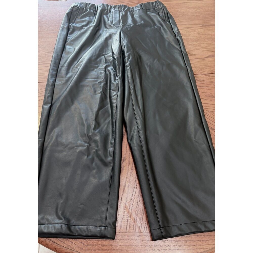 J Jill Women’s Faux Leather Pants Black XL Tall